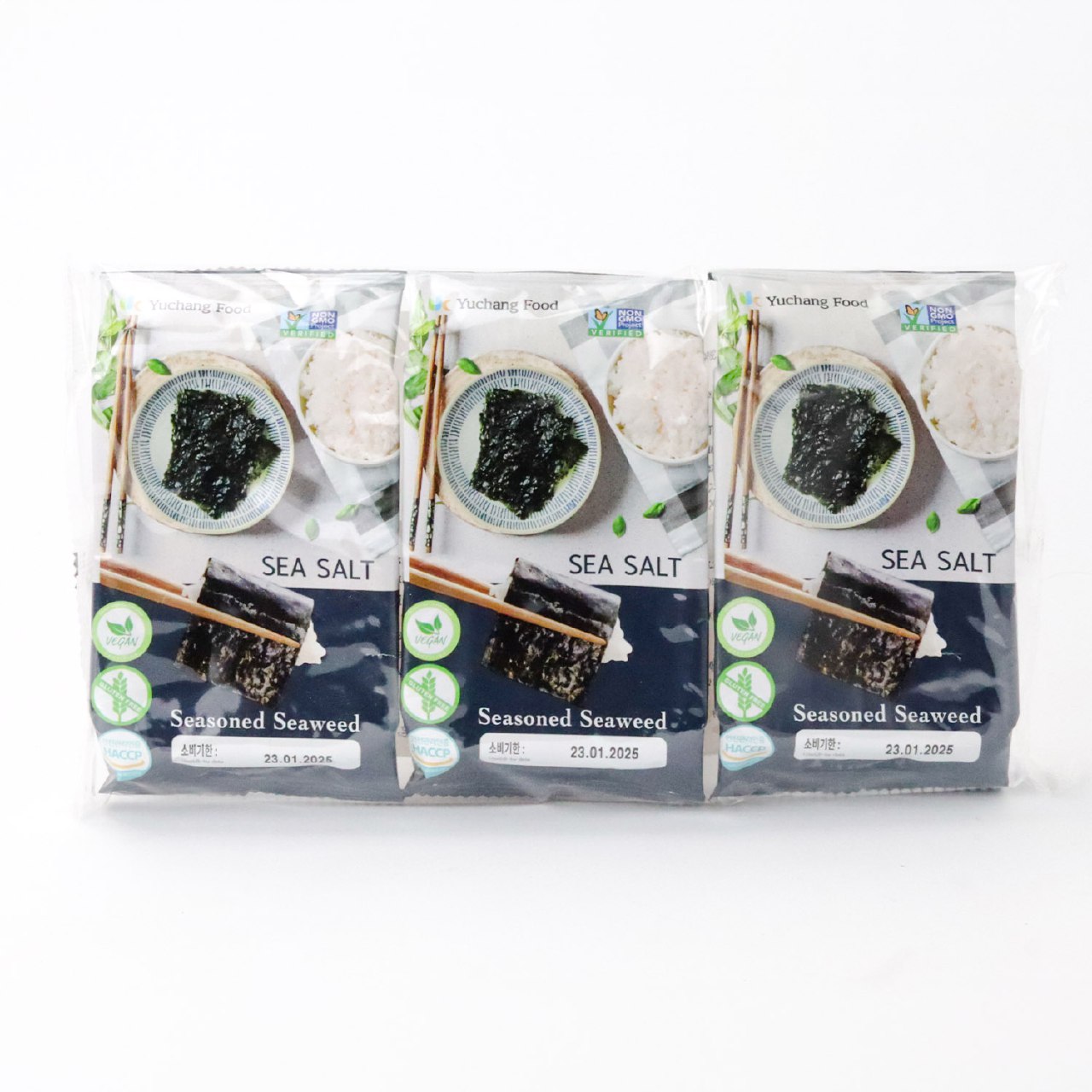 Gustare cu alge marine condimentate cu sare de mare, 3*5 g